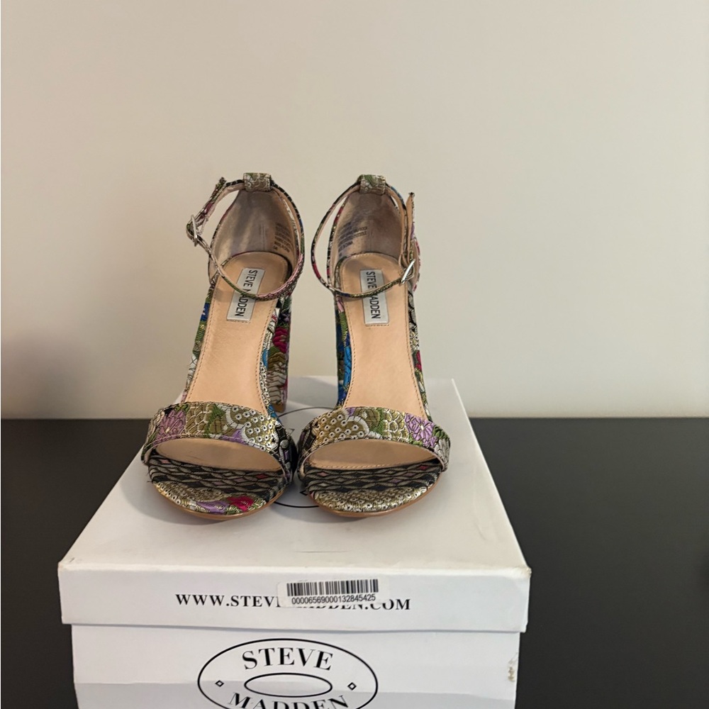 Steve Madden Snakeskin Heels with Ankle Strap